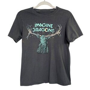 Imagine Dragons Elk in Stars Band Tee Gray 100% Cotton Graphic Womens Size Small